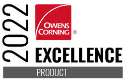 2022 Owens Corning roof product excellence award