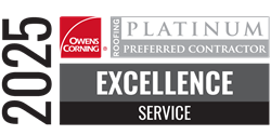 Owens Corning Roofing Platinum Preferred Contractor 2025 Award