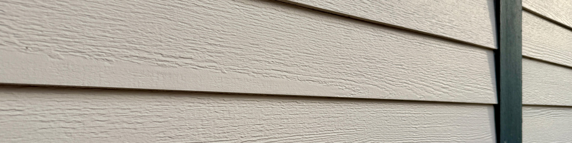 Close-up of composite siding