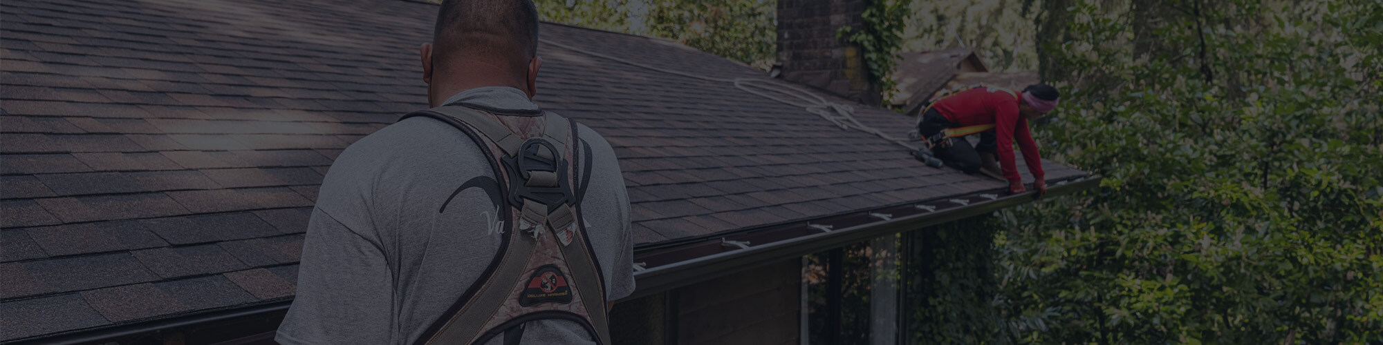 White, aluminum replacement gutters on house in Seattle, Washington