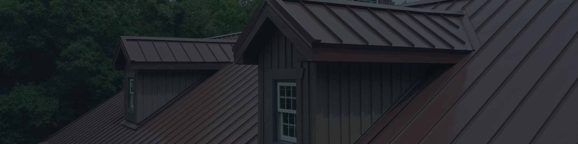 Brown metal roofing system on Seattle area home