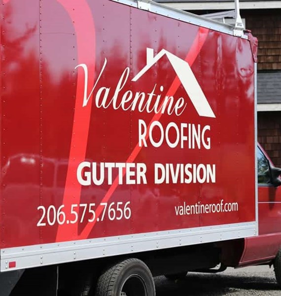 rain gutter - valentine roofing - seamless aluminum gutter system