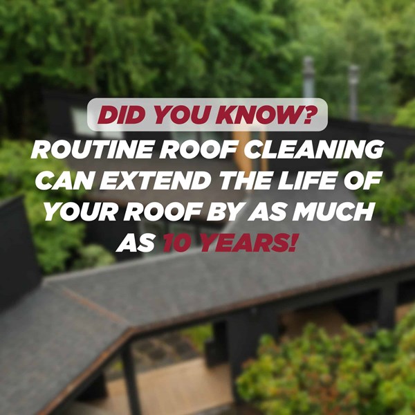 Did you know? Routine roof cleaning can extend the life of your roof by as much as 10 years! FId out the best way to clean your roof and keep it looking great year round.