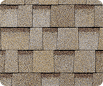 Light brown composite shingle sample