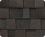 Dark brown composite shingle sample