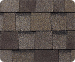 Dark brown composite shingle sample