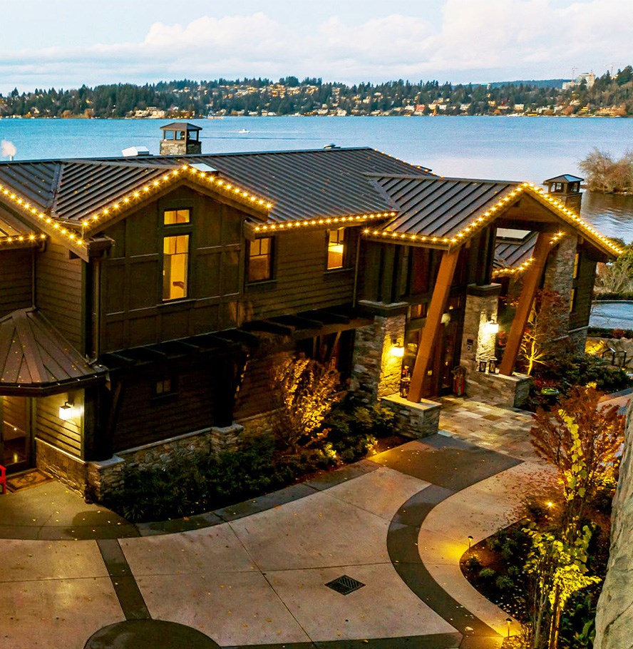 christmas lights installed by our holiday light installers in Kent, WA