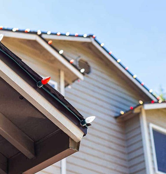 Installing Christmas lights in Seattle, WA