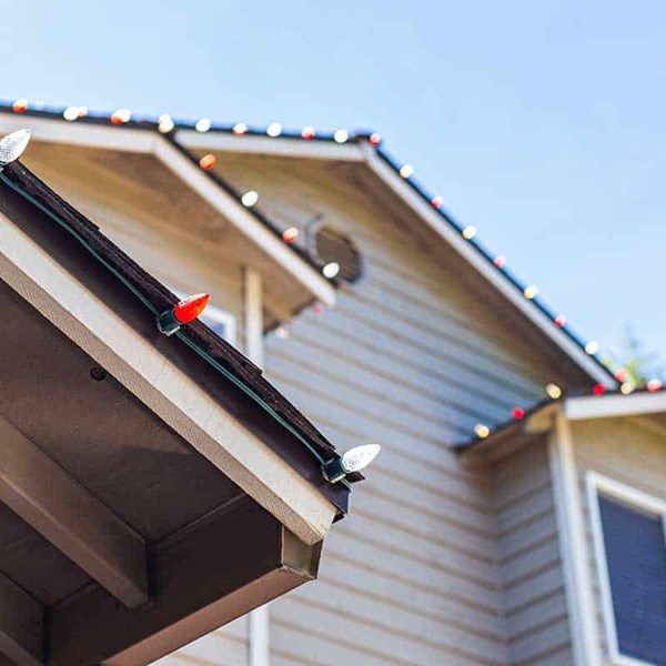 Installing Christmas lights in Seattle, WA