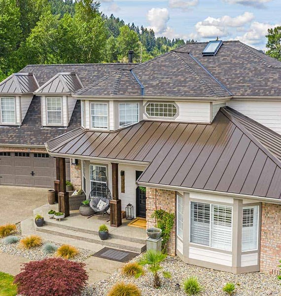 Black designer asphalt shingle replacement in Orting Washington