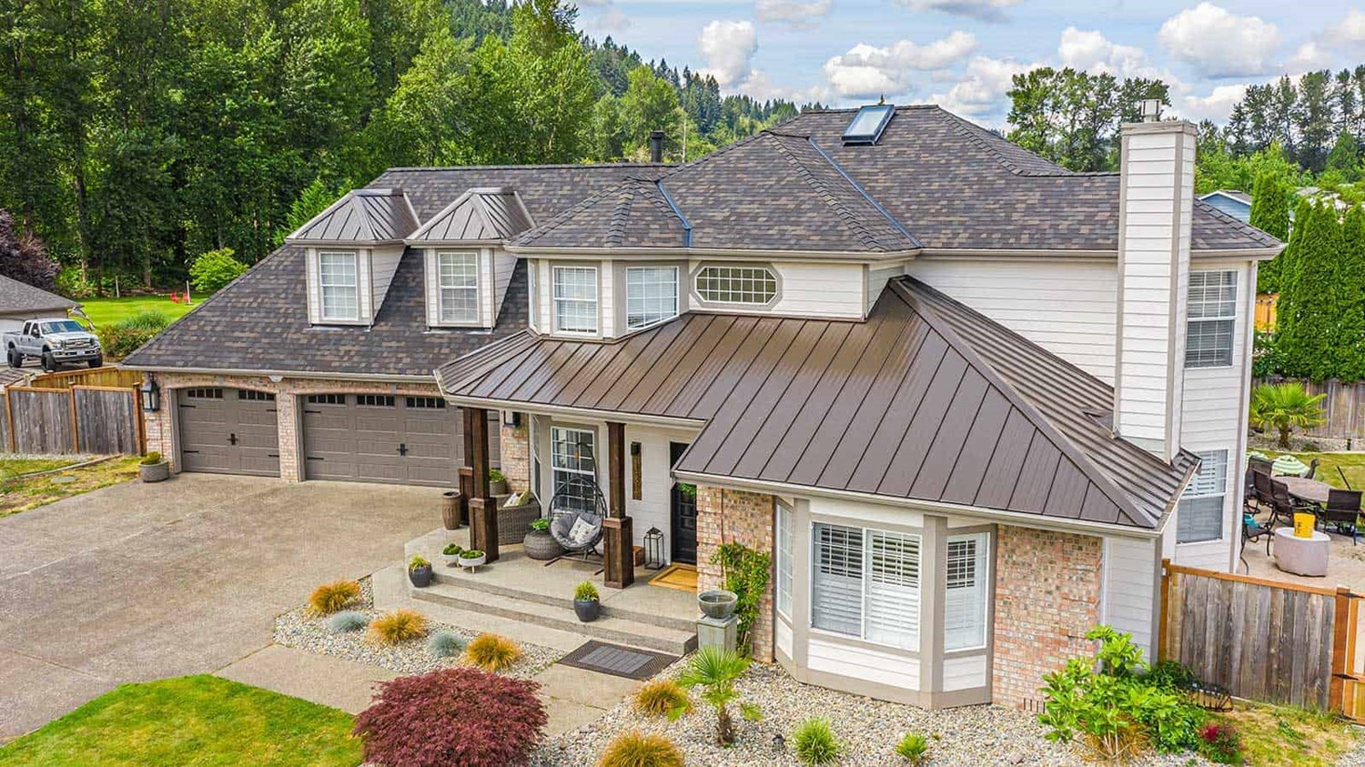 Black designer asphalt shingle replacement in Orting Washington