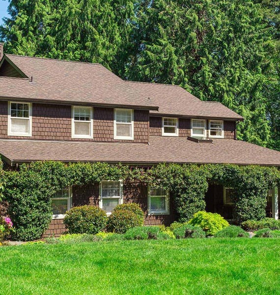 Bainbridge Island brown roof replacement project