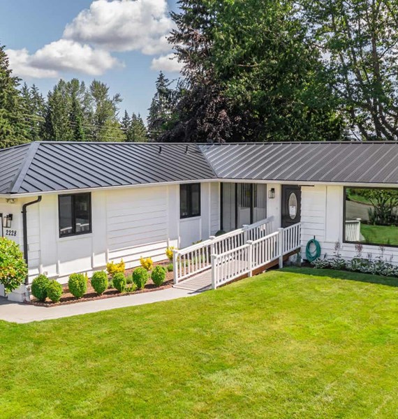  Bellevue, Washington black Standing Seam metal roof installation project