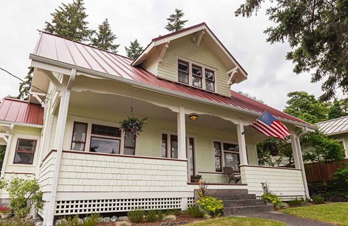 South Tacoma Red Standing Seam Metal Panel Roof Replacement Project