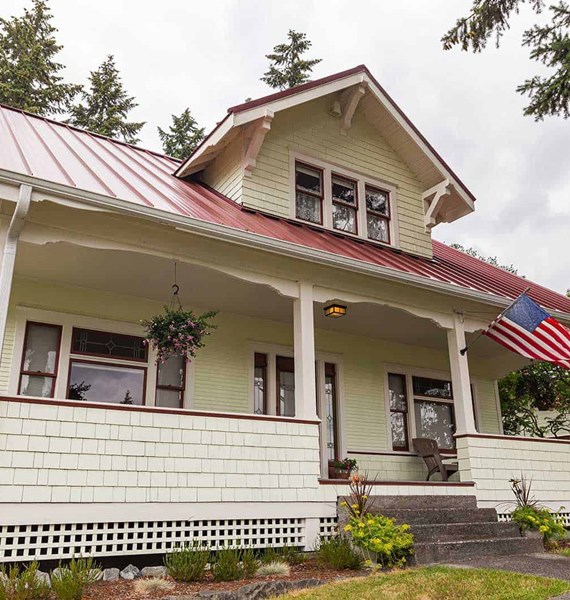 South Tacoma Red Standing Seam Metal Panel Roof Replacement Project
