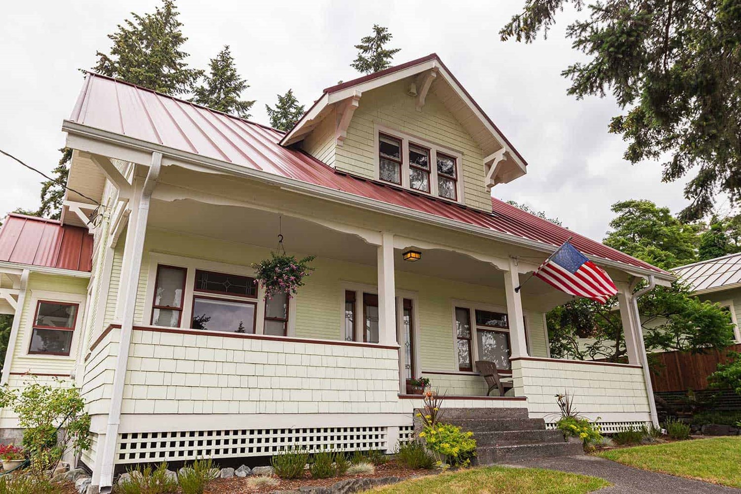 South Tacoma Red Standing Seam Metal Panel Roof Replacement Project