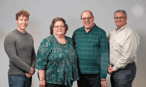 Bill & Leanne meeting the Valentine Roofing Team