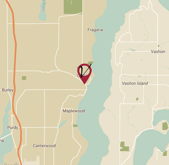 a map of the Community of Olalla in Olalla, WA