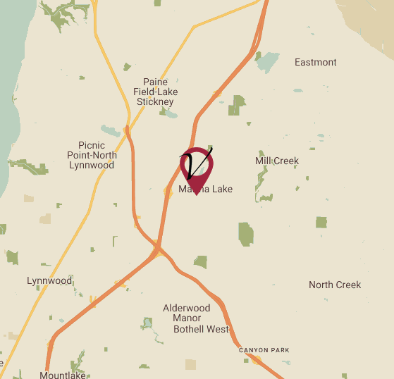 A map of Flyod's home in Lynnwood, WA