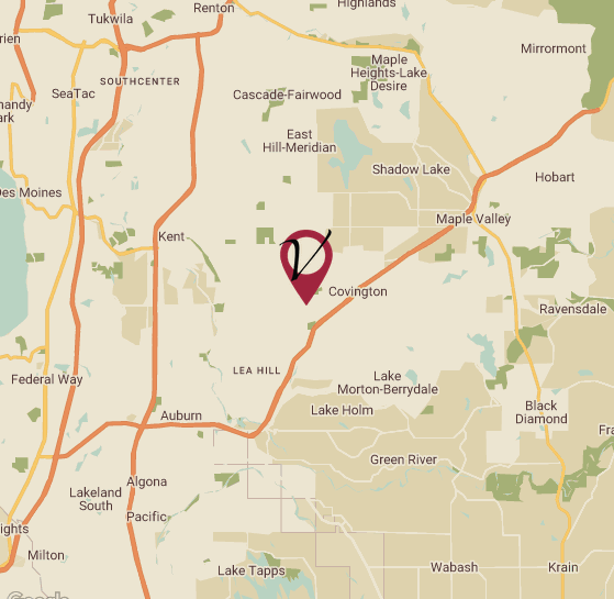Map of where the project occurred in Kent, WA