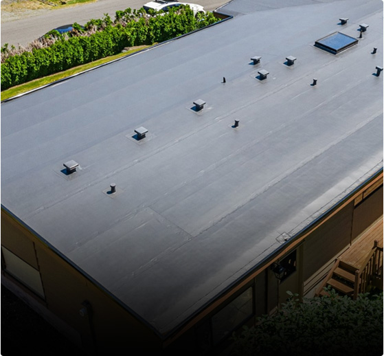 Residential flat roof on 1-story home in Seattle, WA