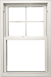 white all-vinyl window option