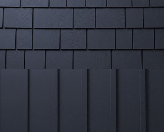Mixed-profile composite siding exterior