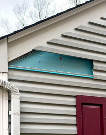 Missing or loose siding panels