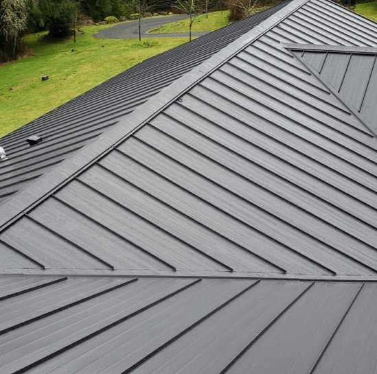Pencil rib and striated metal roofing Metal Roof Replacement in Washington
